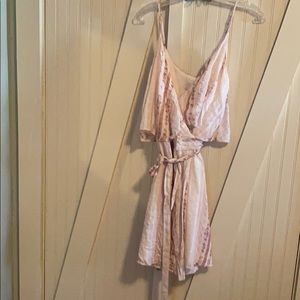 The Jet Diaries Halycon mini floral striped dress